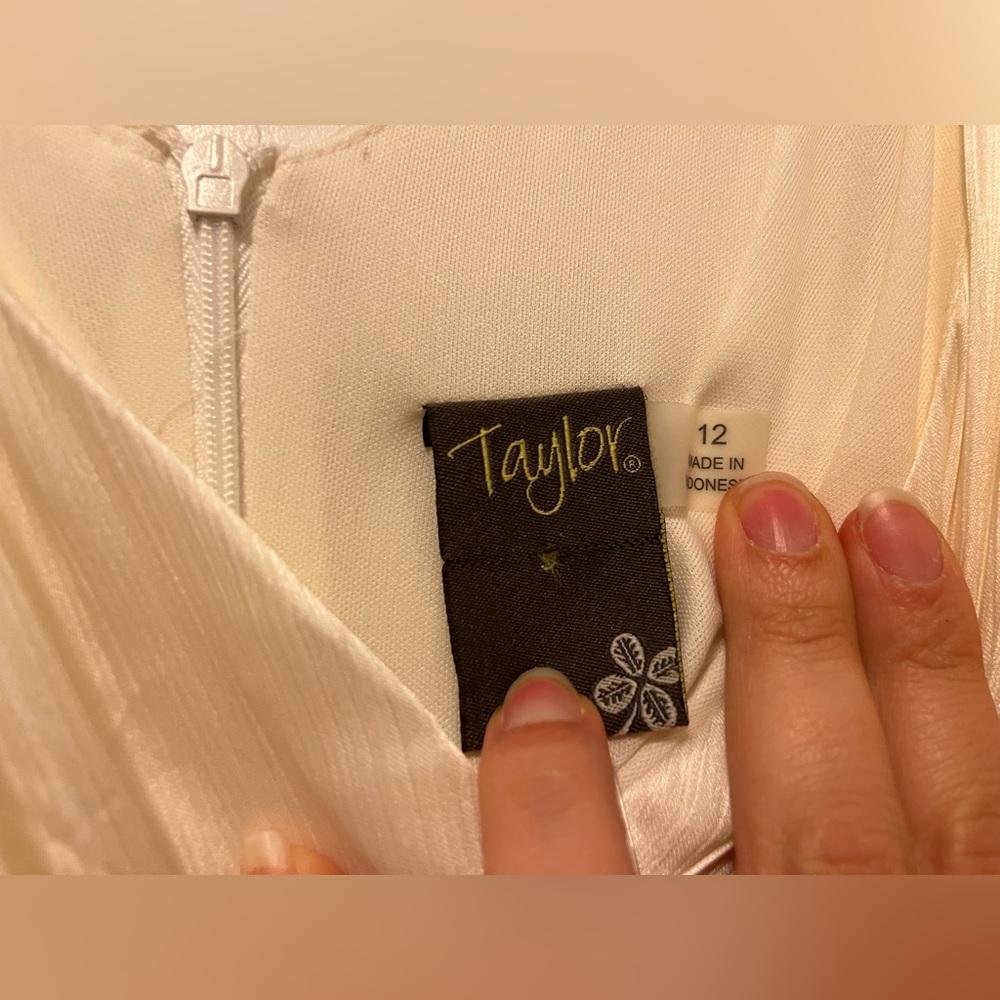 NWT TAYLOR CHIFFON MIDI RUFFLED DRESS - Picture 3 of 5